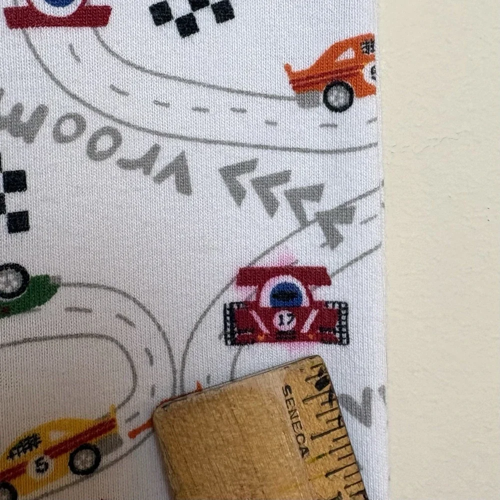 Vintage 2007 Gymboree Jumpsuit One-piece Pajamas Zipper Race Cars Sleeper